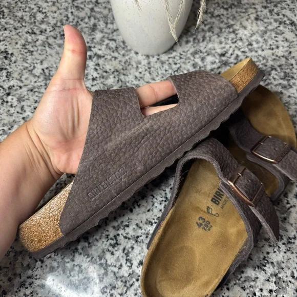 Birkenstock Men’s Arizona Nubuck Leather Desert Buck Roast Size EU43 US 10-10.5